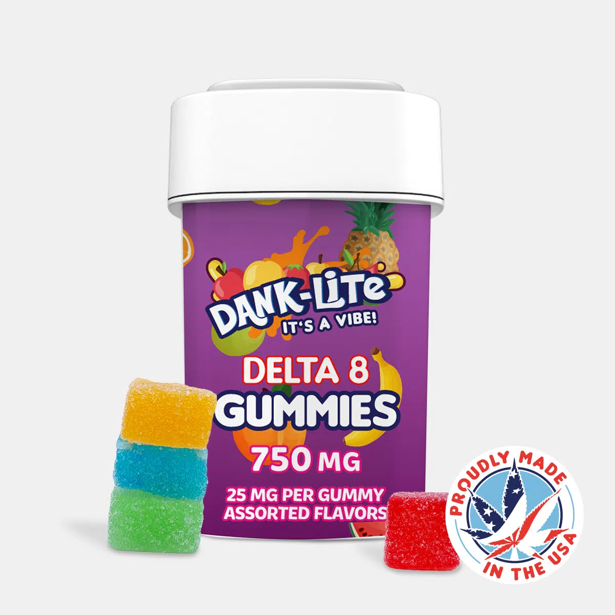 Dank Lite | Assorted Delta 8 THC Gummies - 750mg Best Price