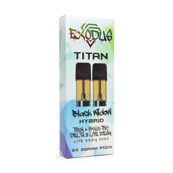 Exodus | Live Resin THCA + HXY 9 THC + Delta 8 Pods Titan Pods 2ct - 4g Best Price