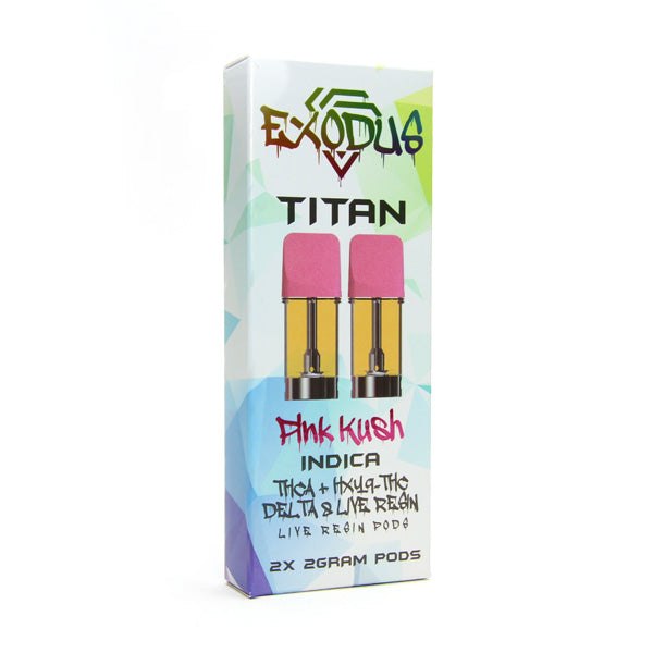 Exodus | Live Resin THC-A + HXY 9 THC + Delta 8 Pods Titan Pods 2ct - 4g Best Price