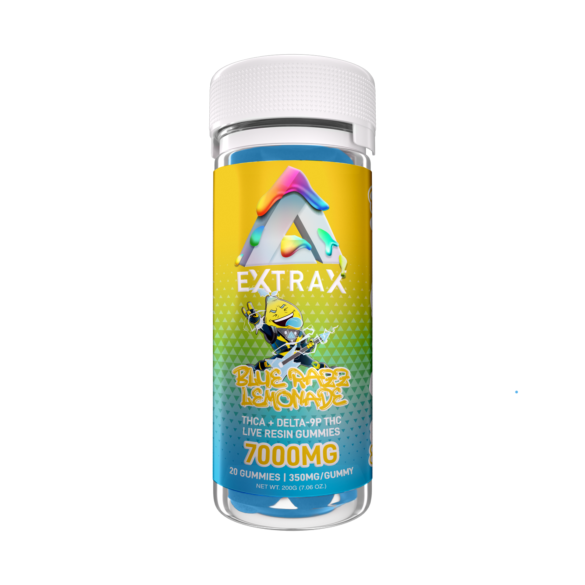 Delta Extrax Blue Razz Lemonade | Gummies THCa 7000mg | Adios Blend Best Price