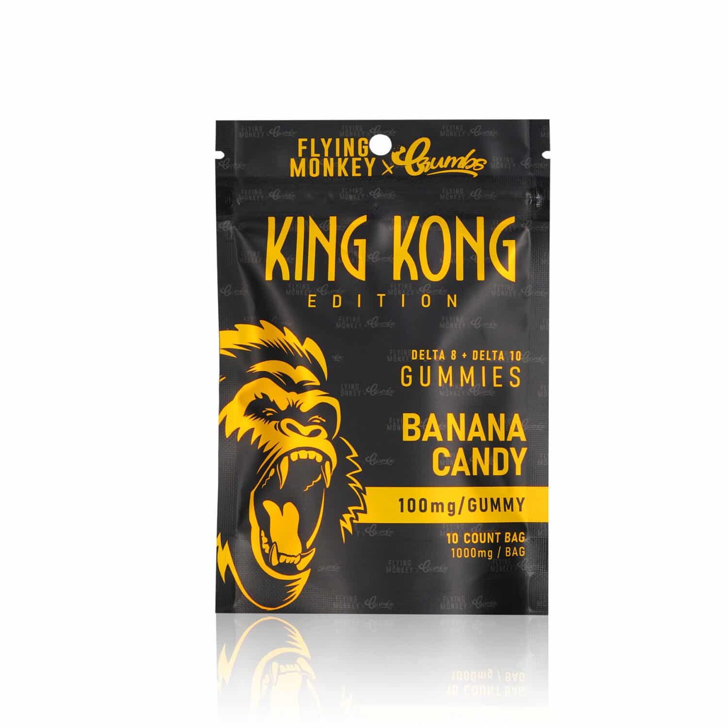 Flying Monkey x Crumbs King Kong 100mg D8 + D10 Gummies (10pcs) Best Price