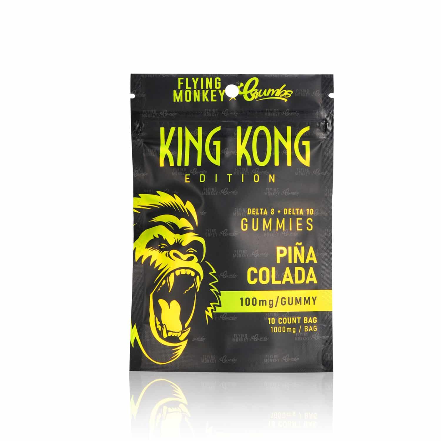 Flying Monkey x Crumbs King Kong 100mg D8 + D10 Gummies (10pcs) Best Price