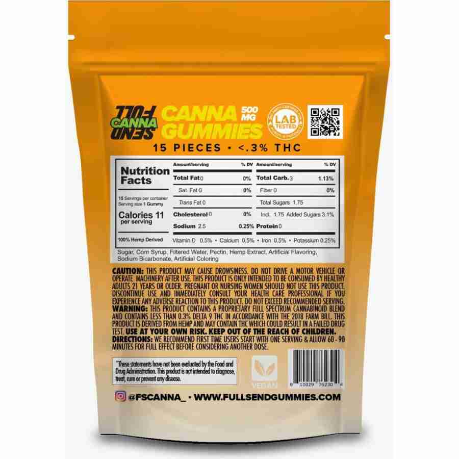 Full Send HD D9 Gummies 500mg 15pc Best Price