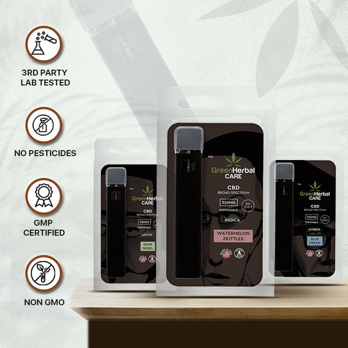 Green Herbal Care GHC CBD Broad Spectrum Disposable Vape Best Price