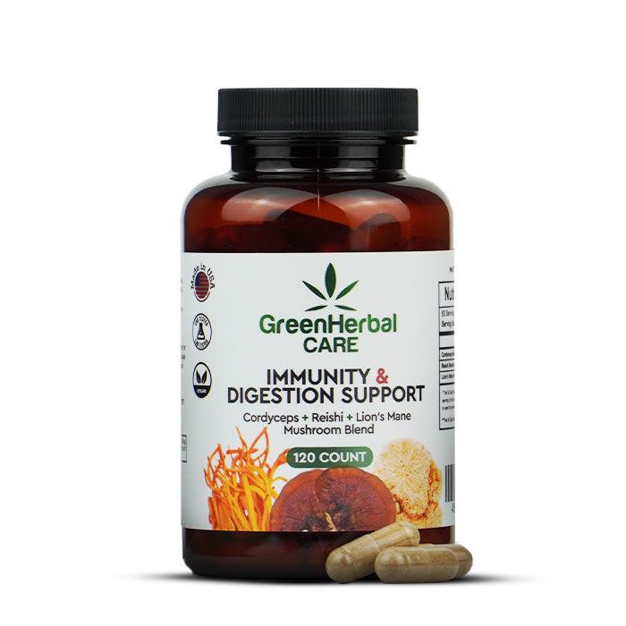 Green Herbal Care GHC Mushrooms Capsules - Digestion Best Price