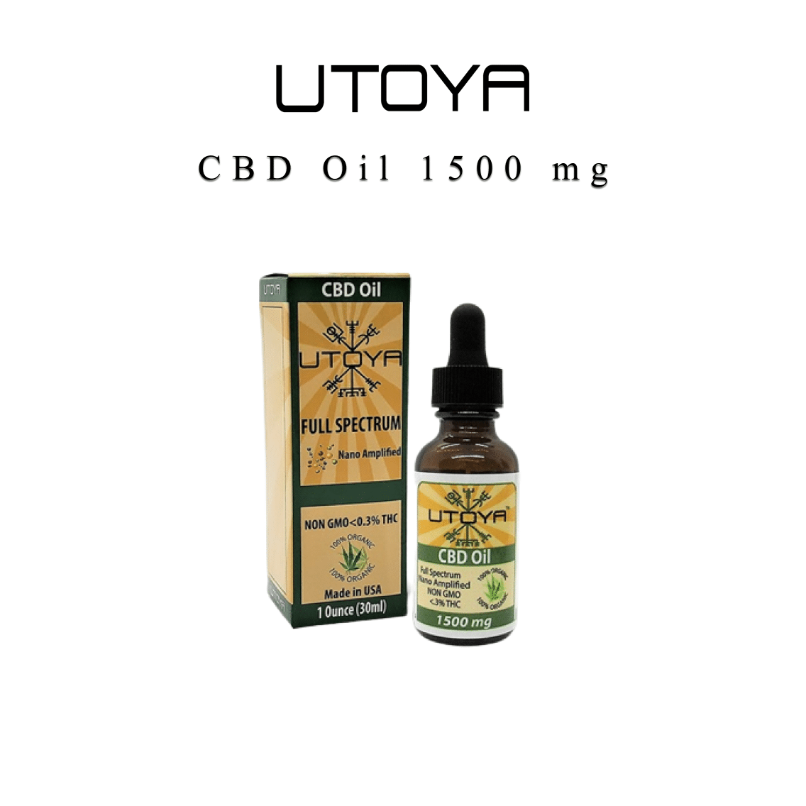 Utoya | Nano Amplified CBD Tincture 1500mg - 7500mg Best Price