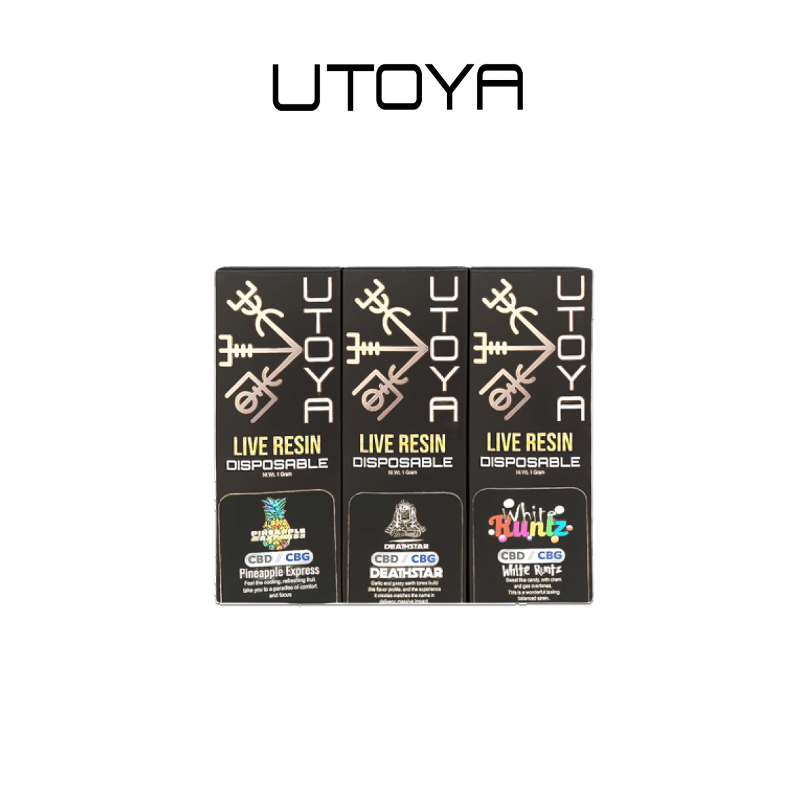 Utoya | Live Resin CBD + CBG Disposable Vape Pen - 1g Best Price