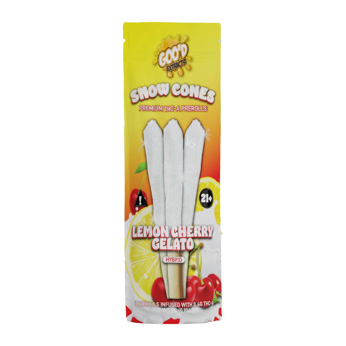 Goo’d Extracts Snow Cones THC-A Diamonds 1 Gram Prerolls 3pc Best Price