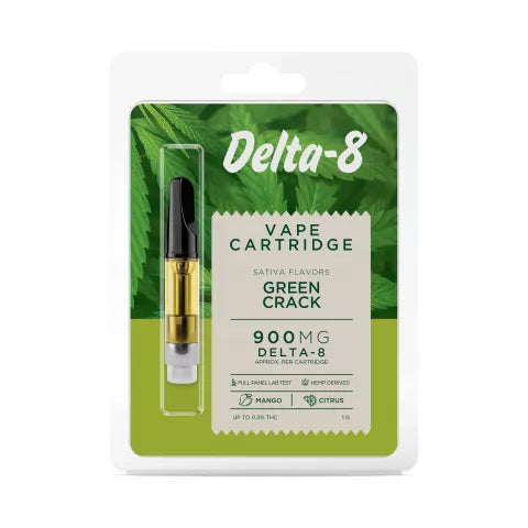 Green Crack Glue Strain Vape -Green Crack Cartridge - Delta 8 - 900mg - Buzz Best Price