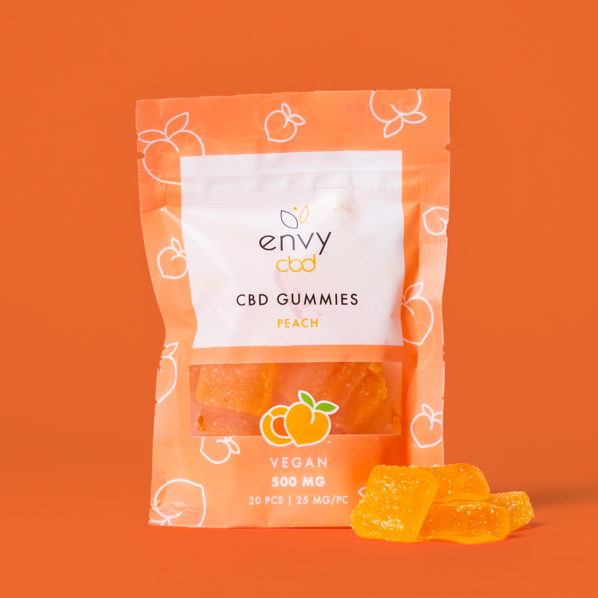 Envy CBD – Peach 500MG Broad Spectrum CBD Gummies Best Price