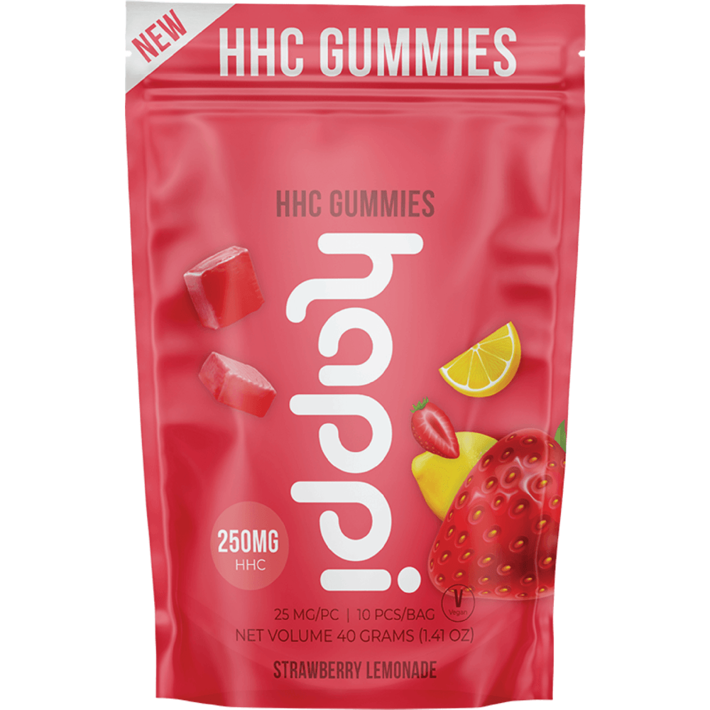 HAPPI HHC - Strawberry Lemonade Gummies - 250mg (10 Count) Best Price