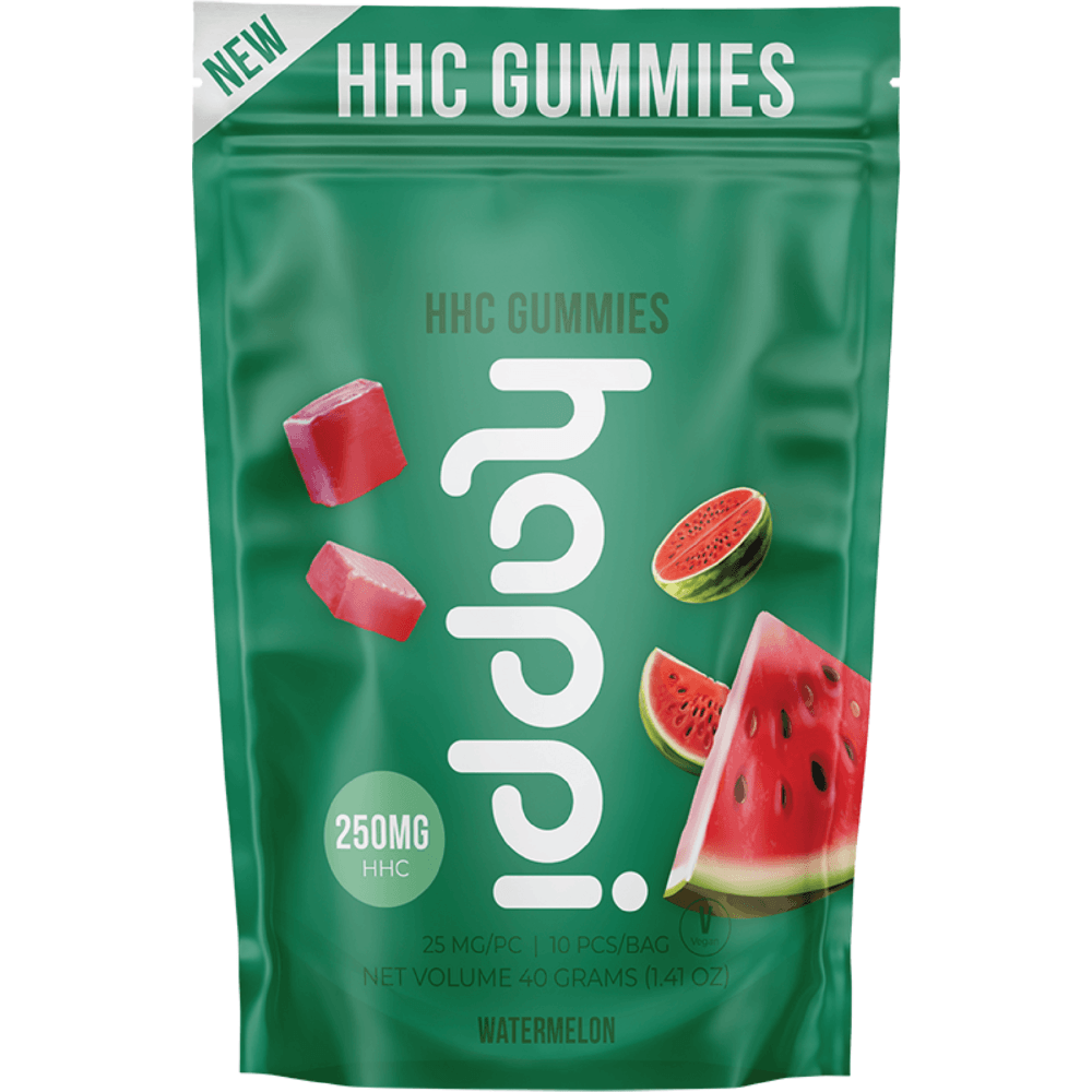 HAPPI HHC - Watermelon Gummies - 250mg (10 Count) Best Price