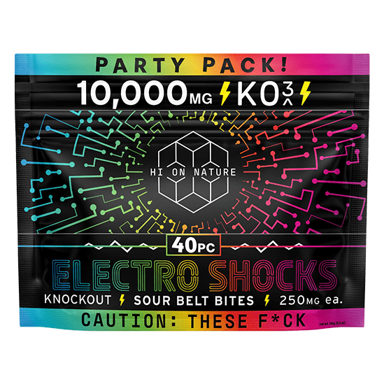 Hi On Nature 10,000mg KNOCKOUT ELECTRO SHOCKS - PARTY PACK Best Price