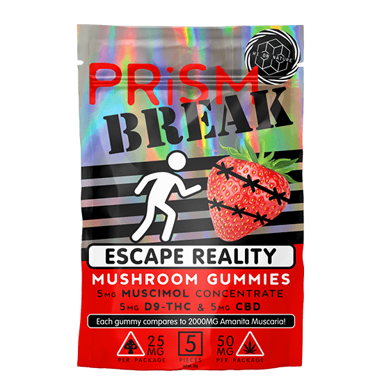 Hi On Nature 25mg Muscimol Gummies 5 pc - Prism Break - Strawberry Best Price