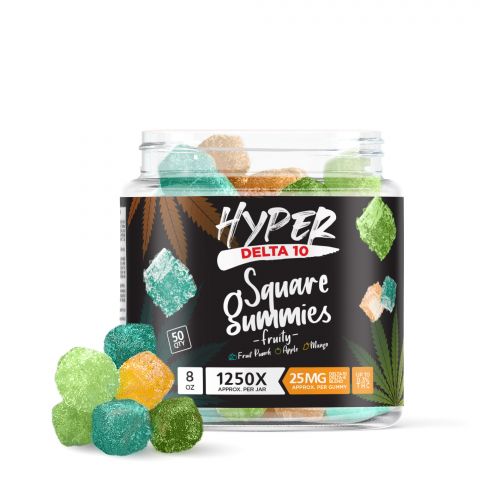 Hyper Delta-10 Square Gummies - Fruity - 1250X Best Price