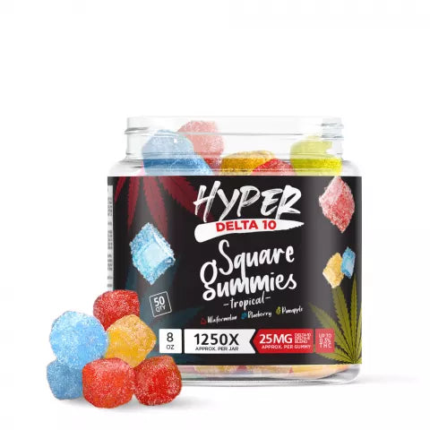 Hyper Delta 10 Gummies - Tropical - 1250X Best Price