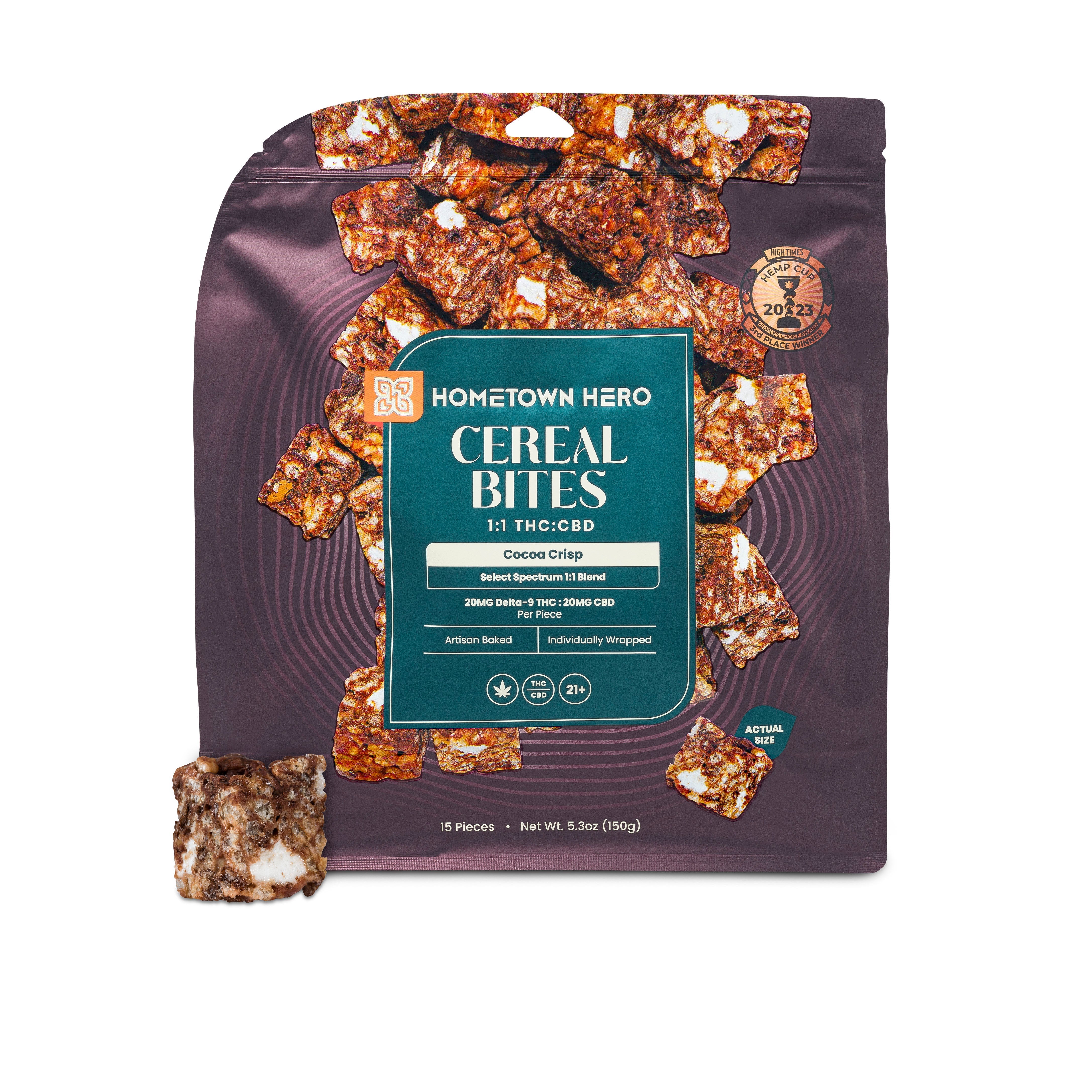 Hometown Hero Delta-9 THC Cocoa Crisp Cereal Bites Best Price