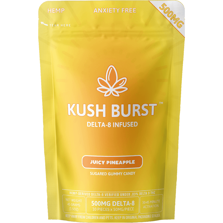 Happi Kush Burst Juicy Pineapple Delta-8 500mg Gummies Best Price