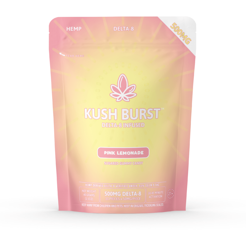 Happi Kush Burst Pink Lemonade Delta-8 500mg Gummies Best Price
