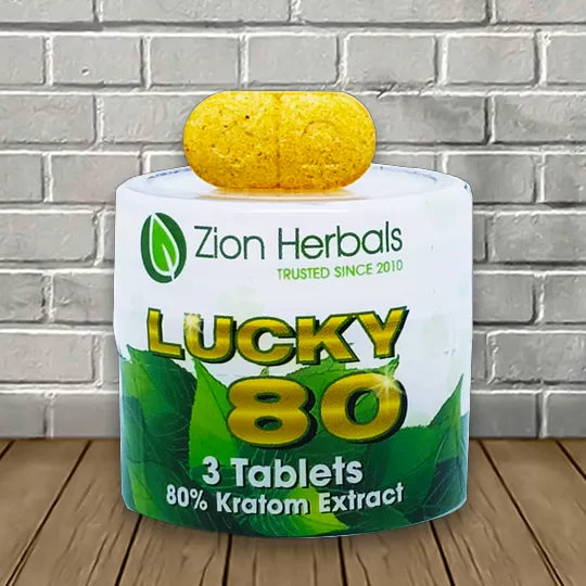 Zion Herbals Lucky 80 Kratom Extract Tablets 3ct Best Price