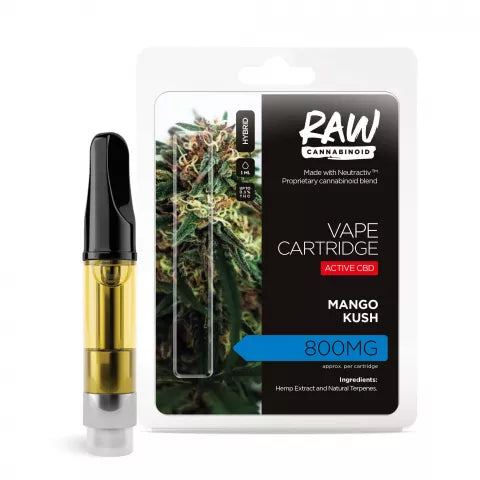 Mango Kush Strain Vape Pen - Mango Kush Cartridge Active CBD Cartridge RAW 800mg Best Price