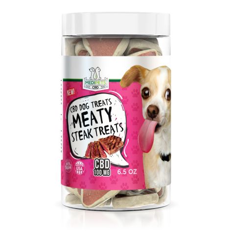 MediPets CBD Dog Treats - Meaty Steak Treats - 100mg Best Price