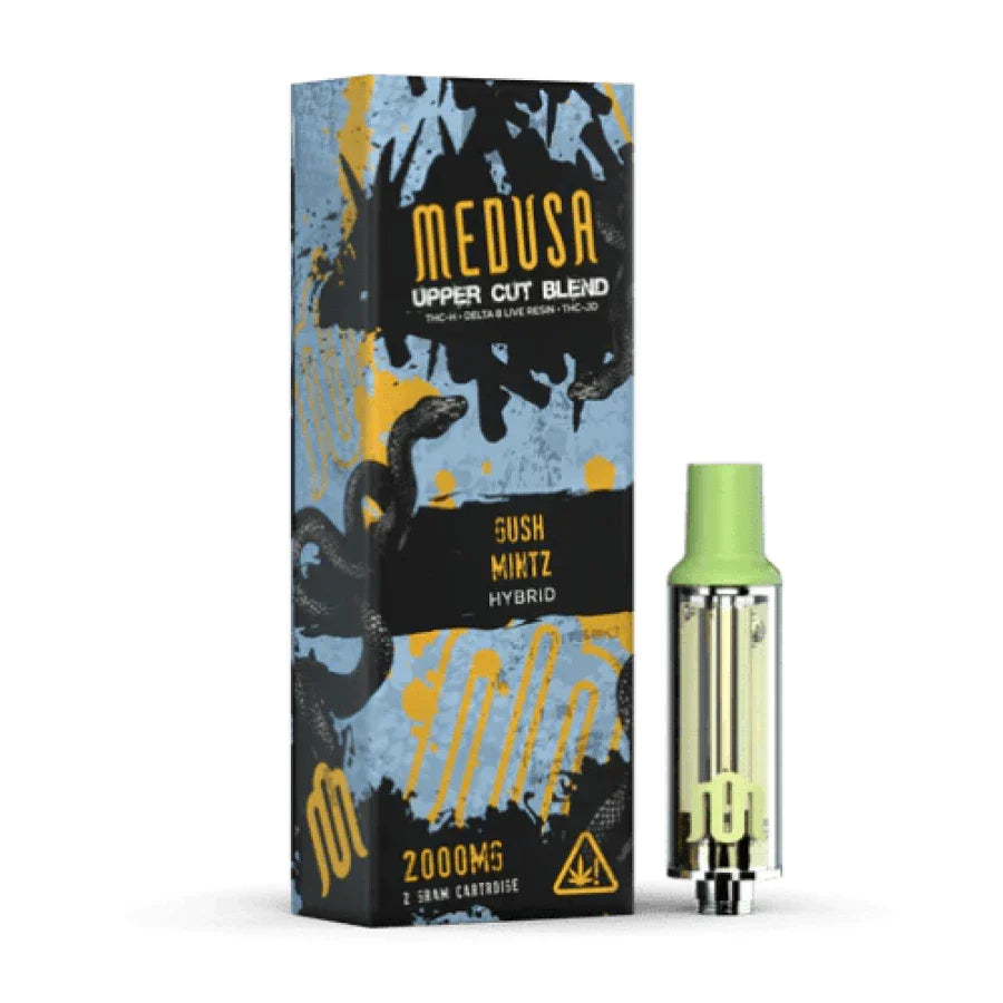 Medusa Gush Mintz THC-h + Live Resin Delta 8 + THC-jd Cartridge (2g) Best Price