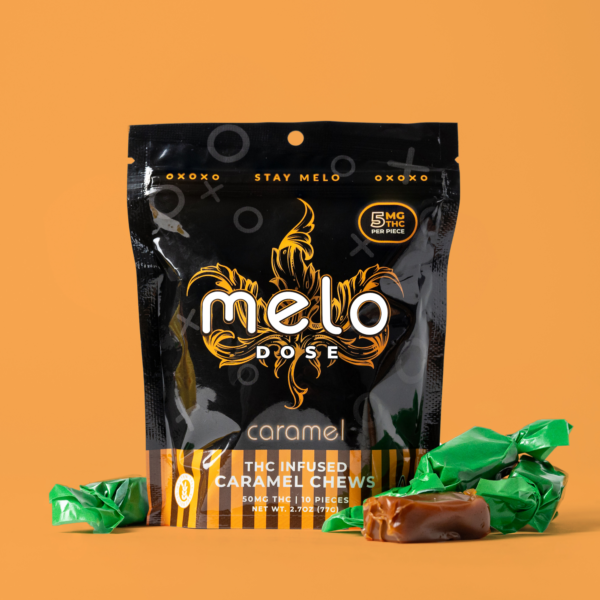 Melo Dose – Caramel Chews 50MG Delta-9 THC Sweets Best Price