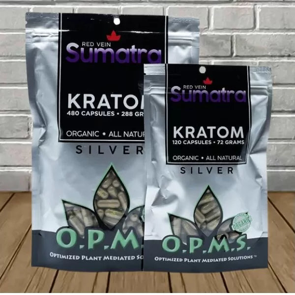 OPMS Silver Kratom Capsules | Red Vein Sumatra Best Price