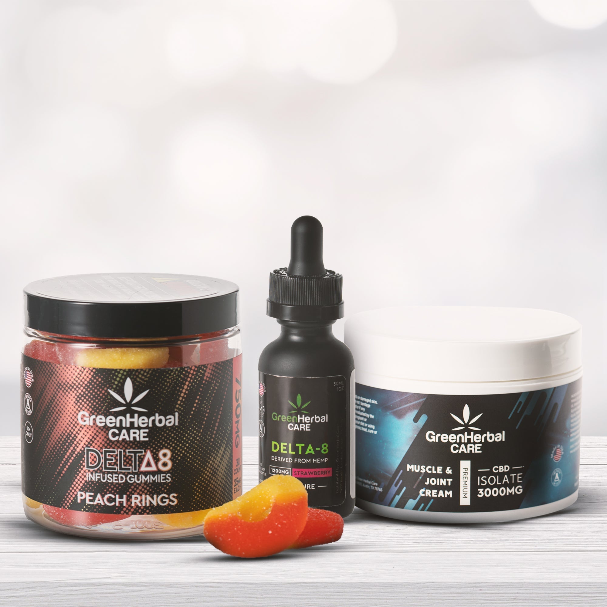 Green Herbal Care THC Revive & Restore Kit Bundles Gummies Oils Cream Best Price