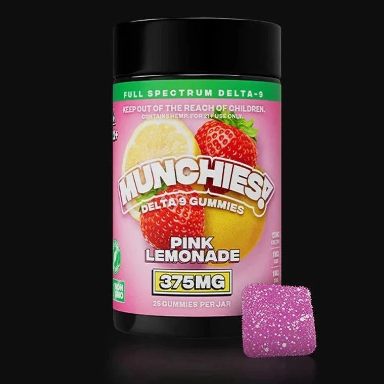 Delta Munchies Pink Lemonade Delta 9 Gummies 375mg/600mg Best Price