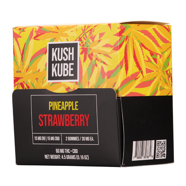 Pineapple Strawberry 2ct Kush Kube Gummies Best Price