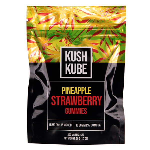 Pineapple Strawberry 10ct Kush Kube Gummies Best Price