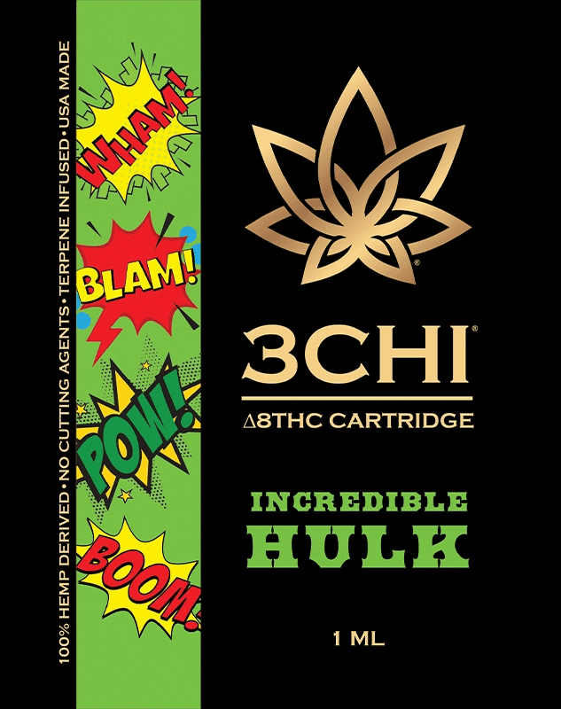 3Chi Incredible Hulk 1g Delta 8 Cartridge Best Price