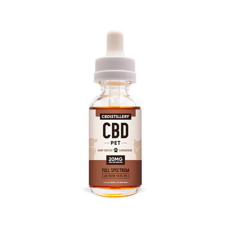 Full Spectrum CBD Oil for Pets – 600mg – CBDistillery Best Price