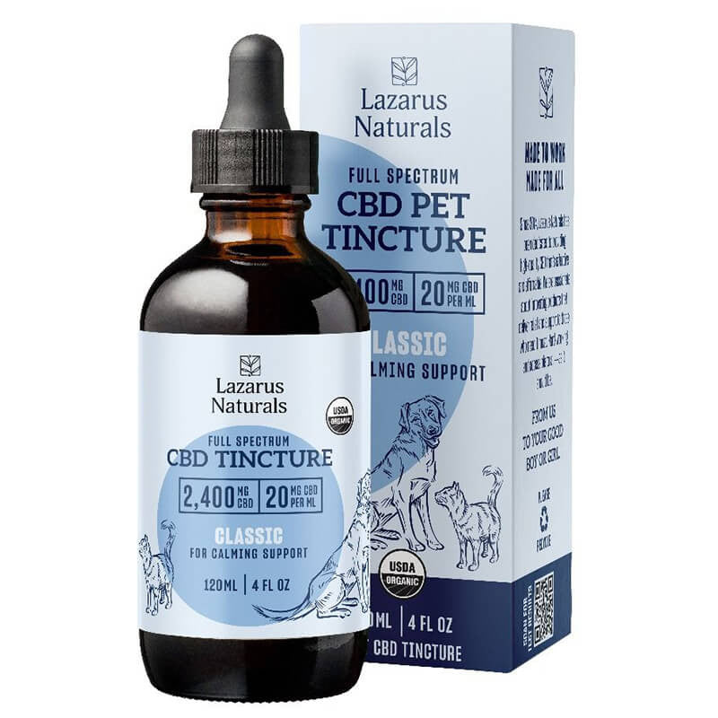 Full Spectrum CBD Pet Tincture – Classic Calming Formula – Lazarus Naturals Best Price