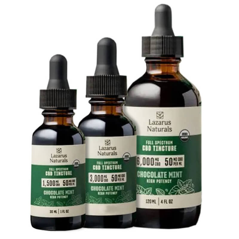 Full Spectrum CBD Oil Tincture – Chocolate Mint – Lazarus Naturals Best Price