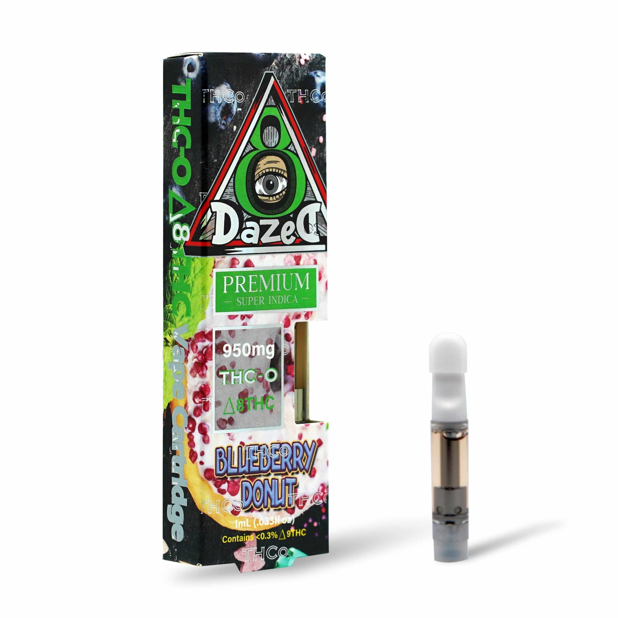 DazeD8 Blueberry Donut Delta 8 THC-O Cartridge (1g) Best Price