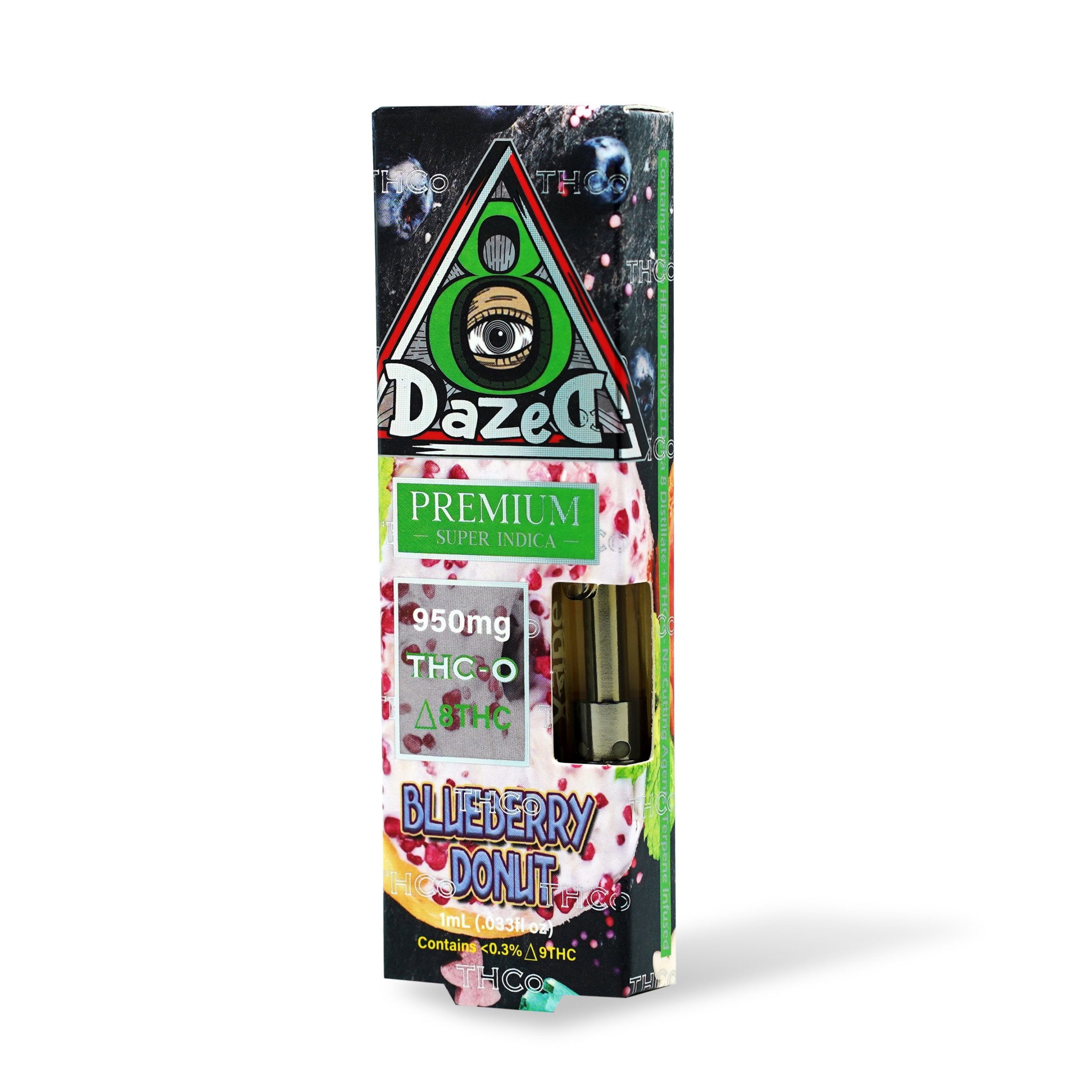 DazeD8 Blueberry Donut Delta 8 THC-O Cartridge (1g) Best Price