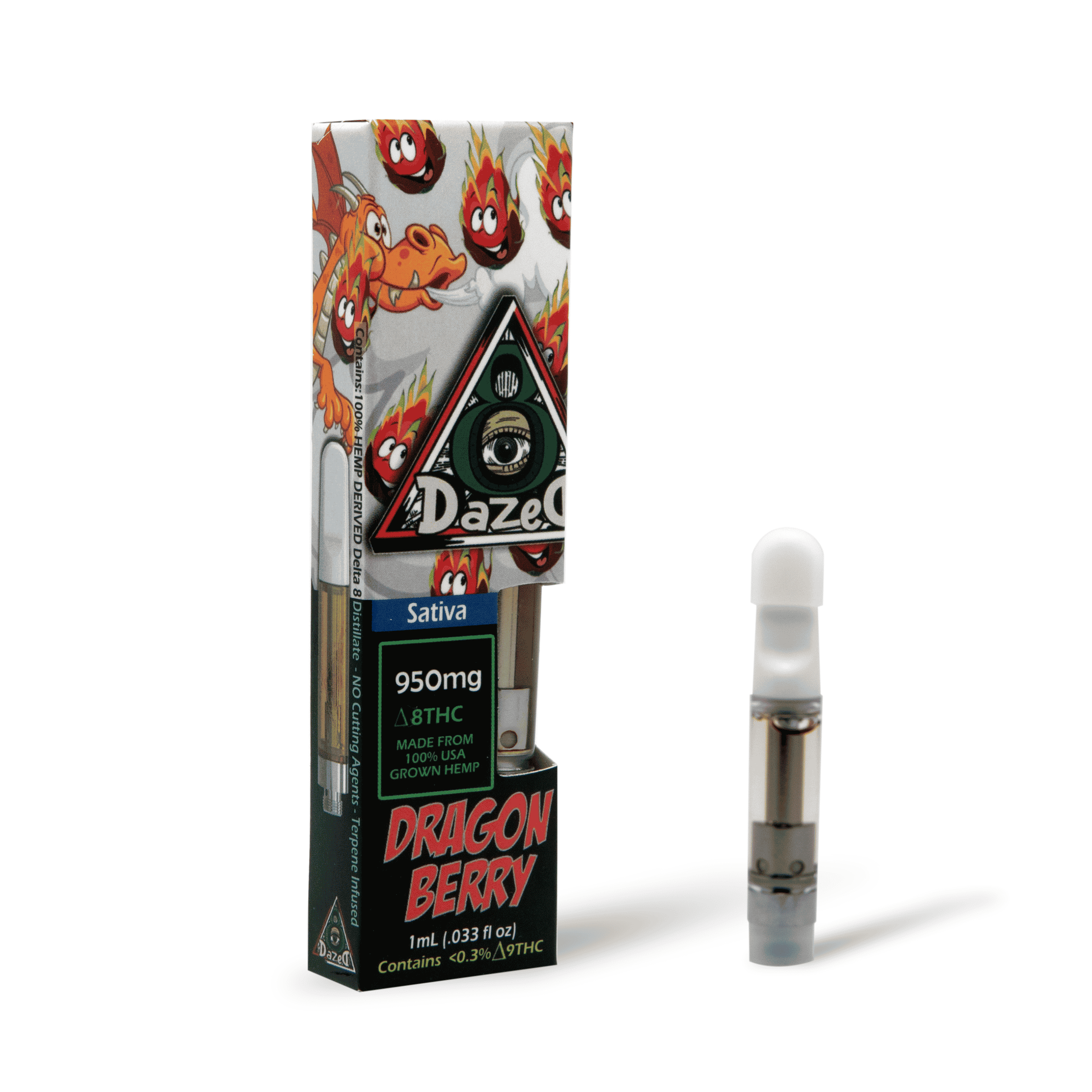DazeD8 Dragon Berry Delta 8 Cartridge (1g) Best Price