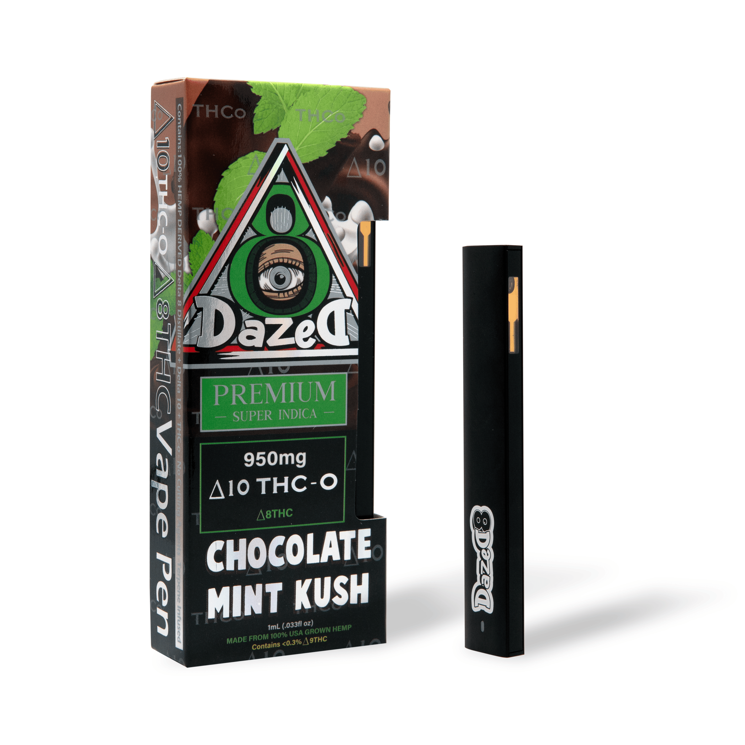 DazeD8 Chocolate Mint Kush Delta 10 THC-O Disposable (1g) Best Price