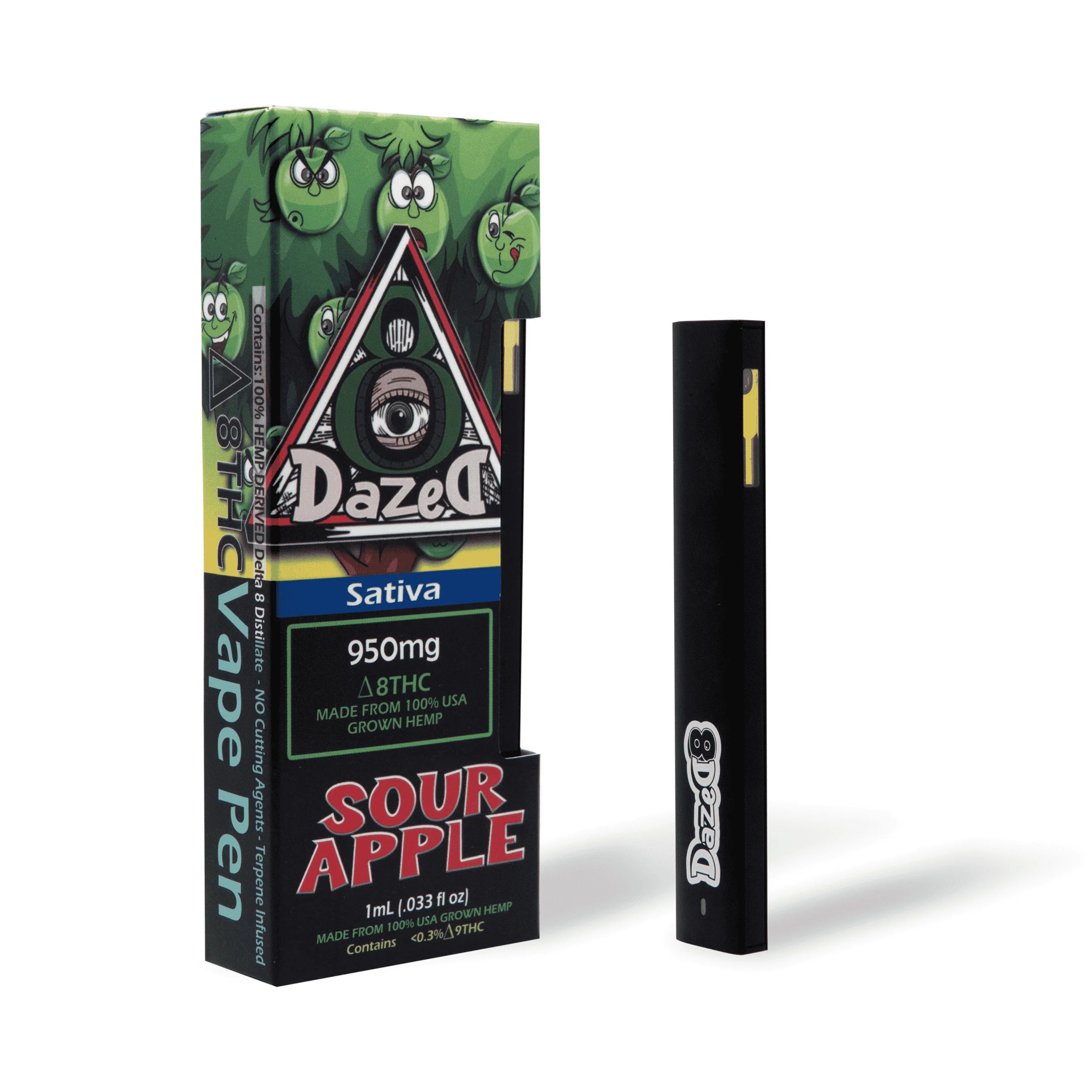 DazeD8 Sour Apple Delta 8 Disposable (1g) Best Price
