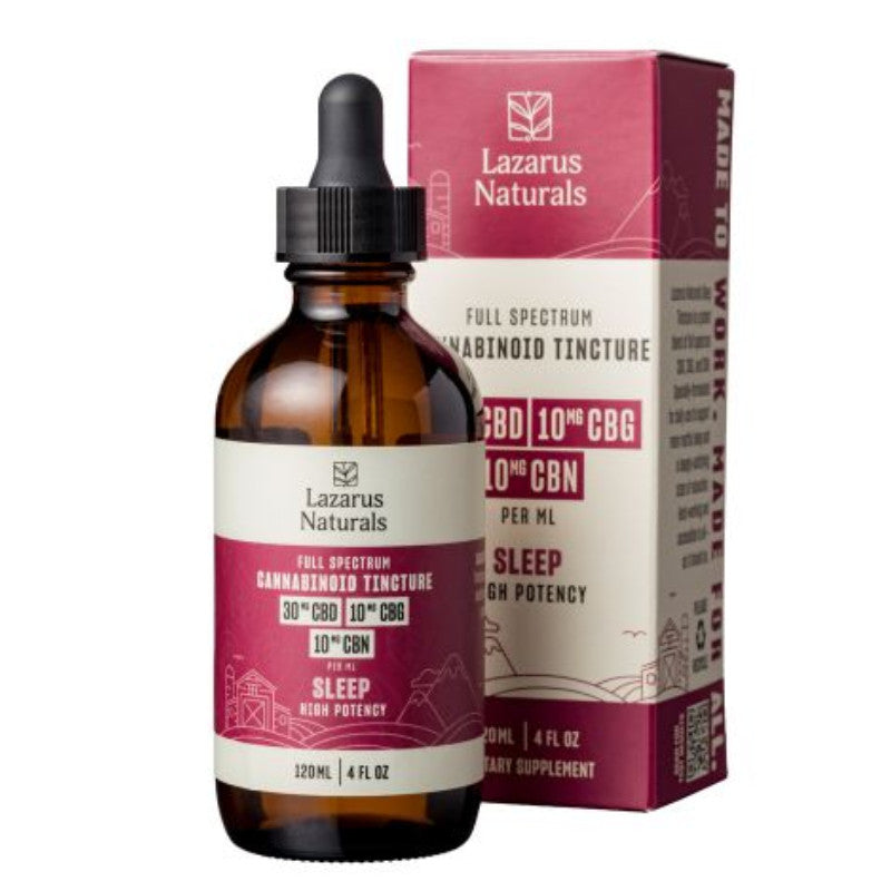 High Potency CBD Oil Tincture for Sleep with CBG & CBN – Lazarus Naturals Best Price