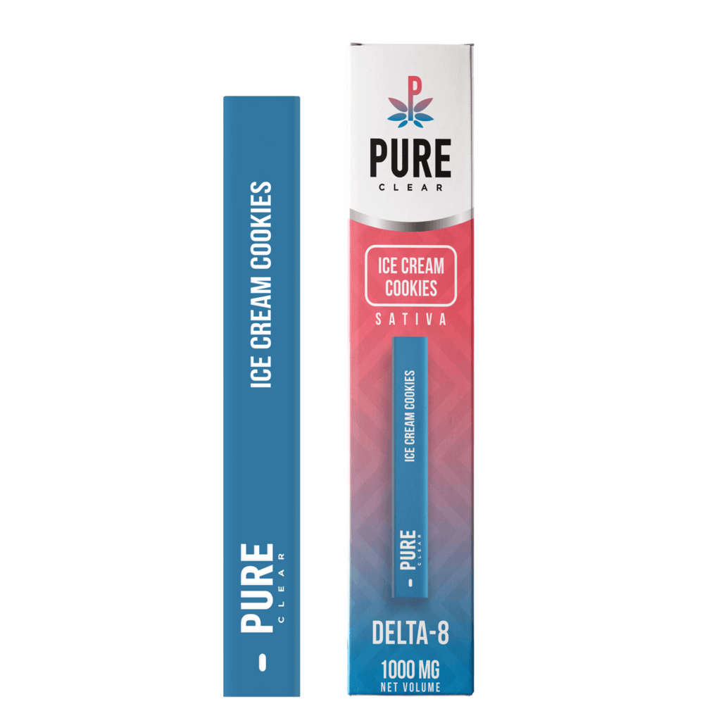 Happi Pure Clear Ice Cream Cookies Delta-8 1000mg Disposable Best Price