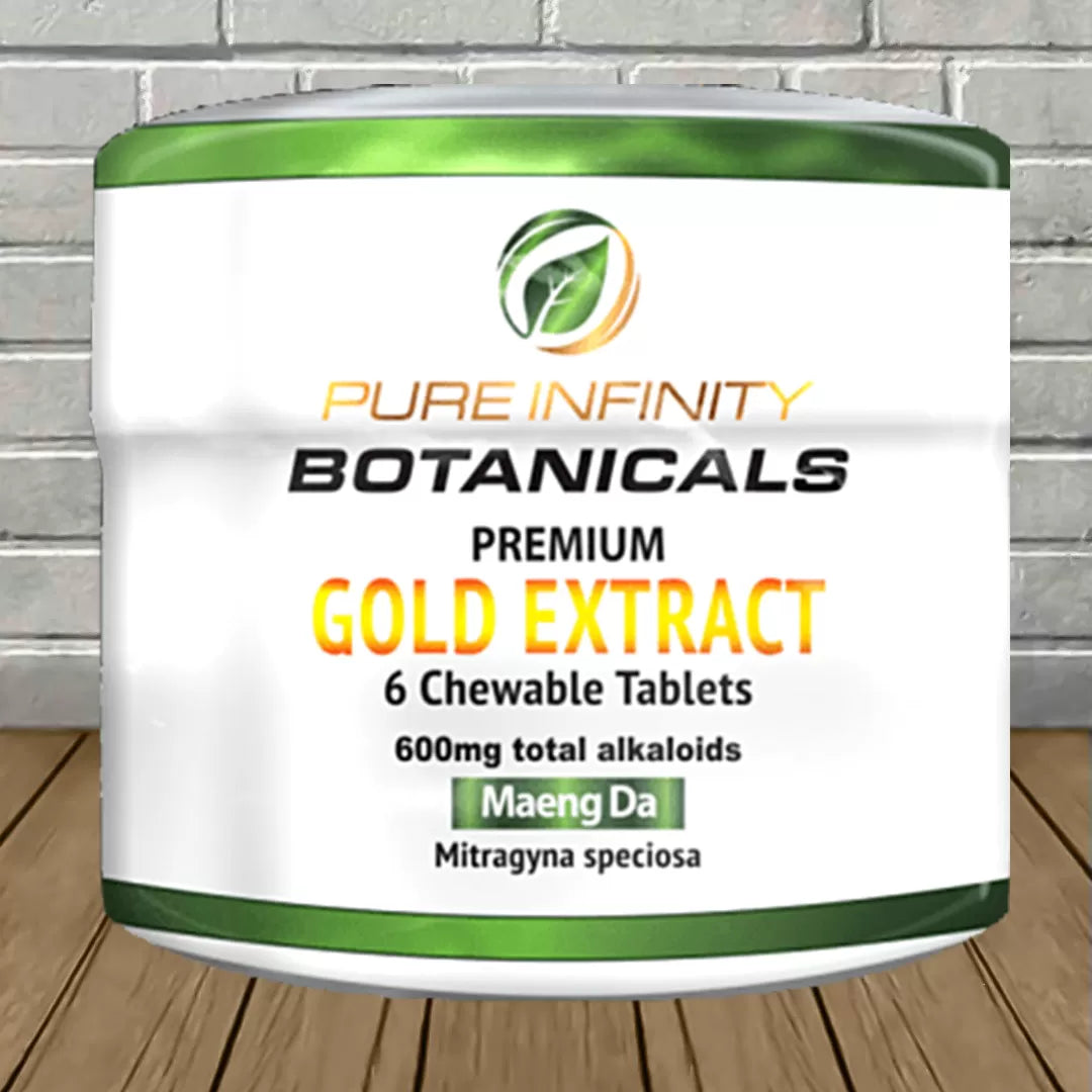 Pure Infinity Botanicals 45% Gold Extract Kratom Tablets 6ct Best Price