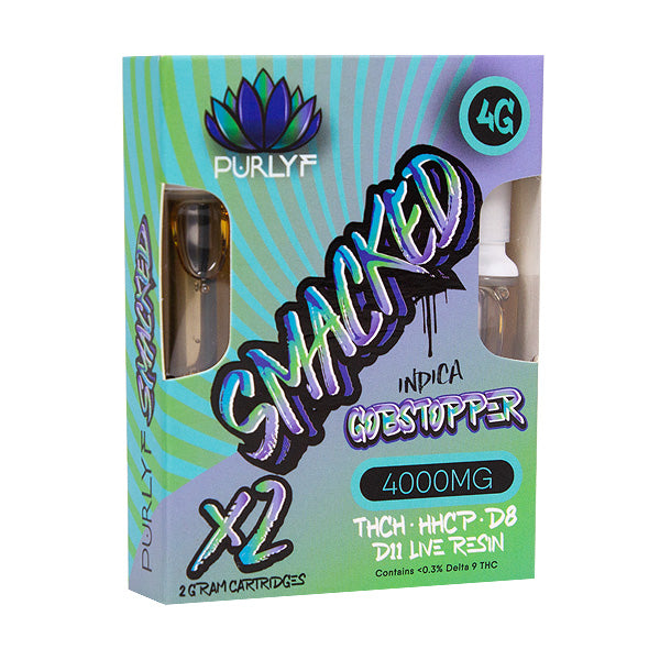 Purlyf | Live Resin Delta 8 + THC-H + HHC-P + Delta 11 Smacked Cartridge - 4g Best Price