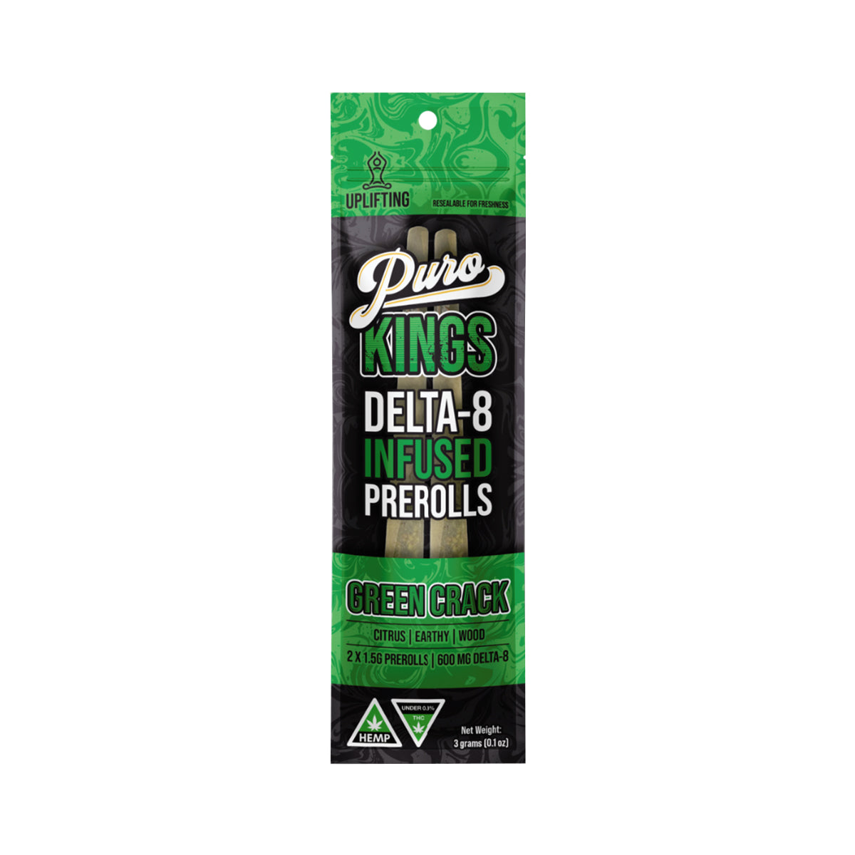 Puro Kings Delta-8 Infused Pre-Rolls 2pc 3g Best Price