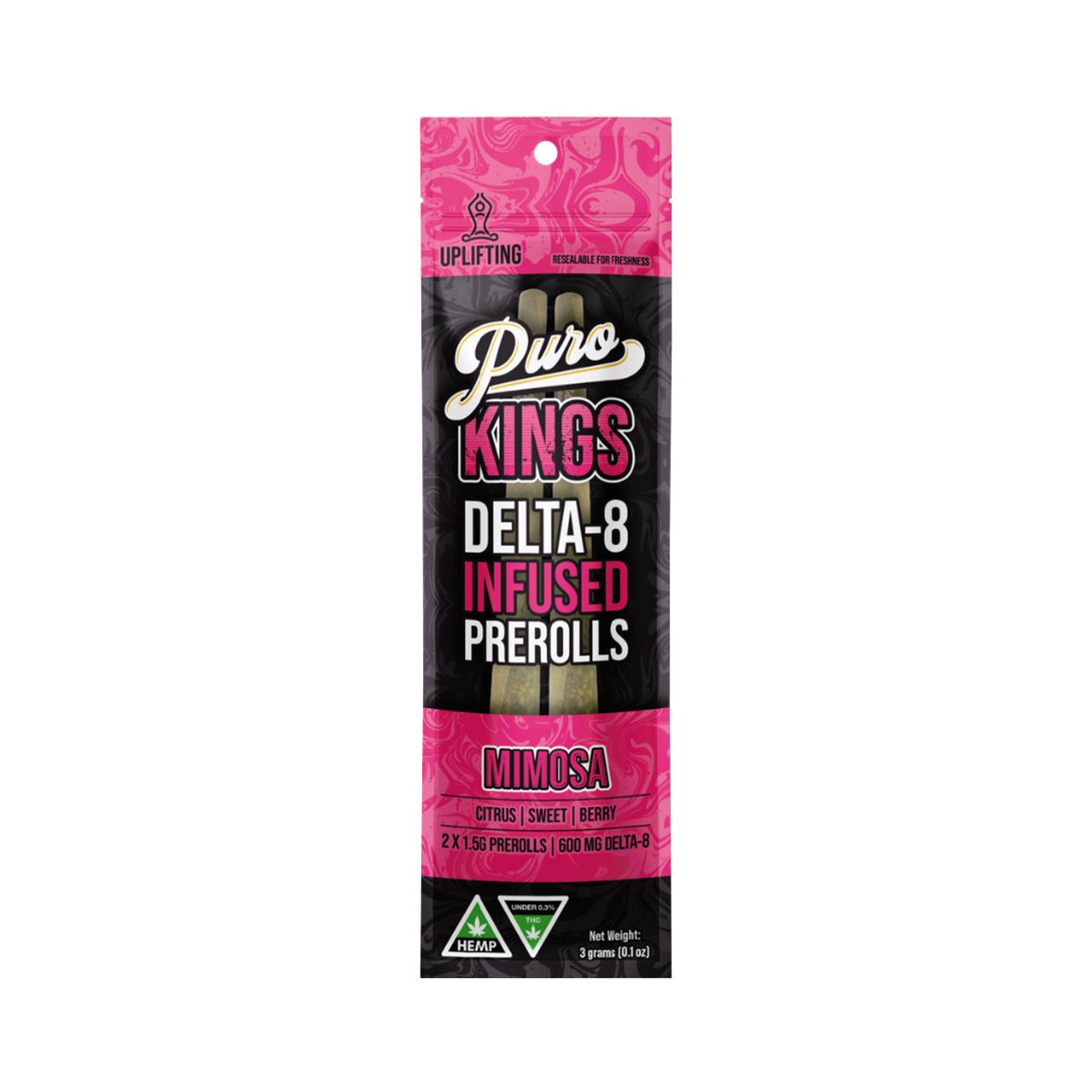 Puro Kings Delta-8 Infused Pre-Rolls 2pc 3g Best Price