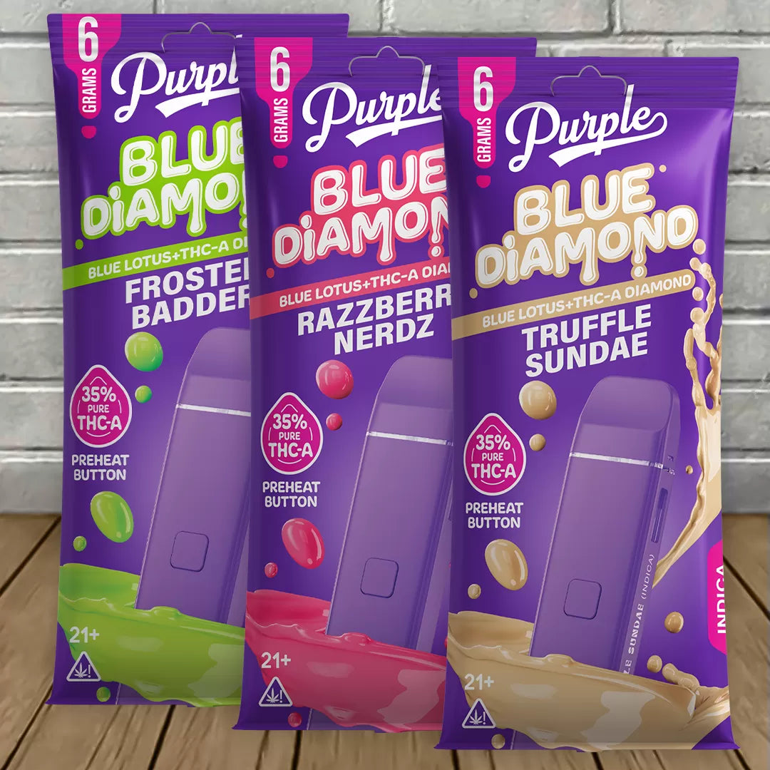 Purple Blue Diamond Blue Lotus + THCa Diamonds Disposable 6g Best Price