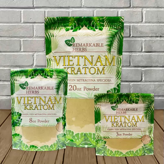 Remarkable Herbs Vietnam Kratom Powder - Green Vein Best Price
